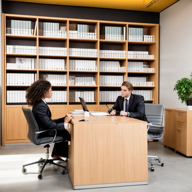 مستشار قانوني يقدم الدعم لصاحب عمل